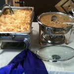 Oven Baked Mac n cheese, Lima Bean Soup "Vegetarian Options"